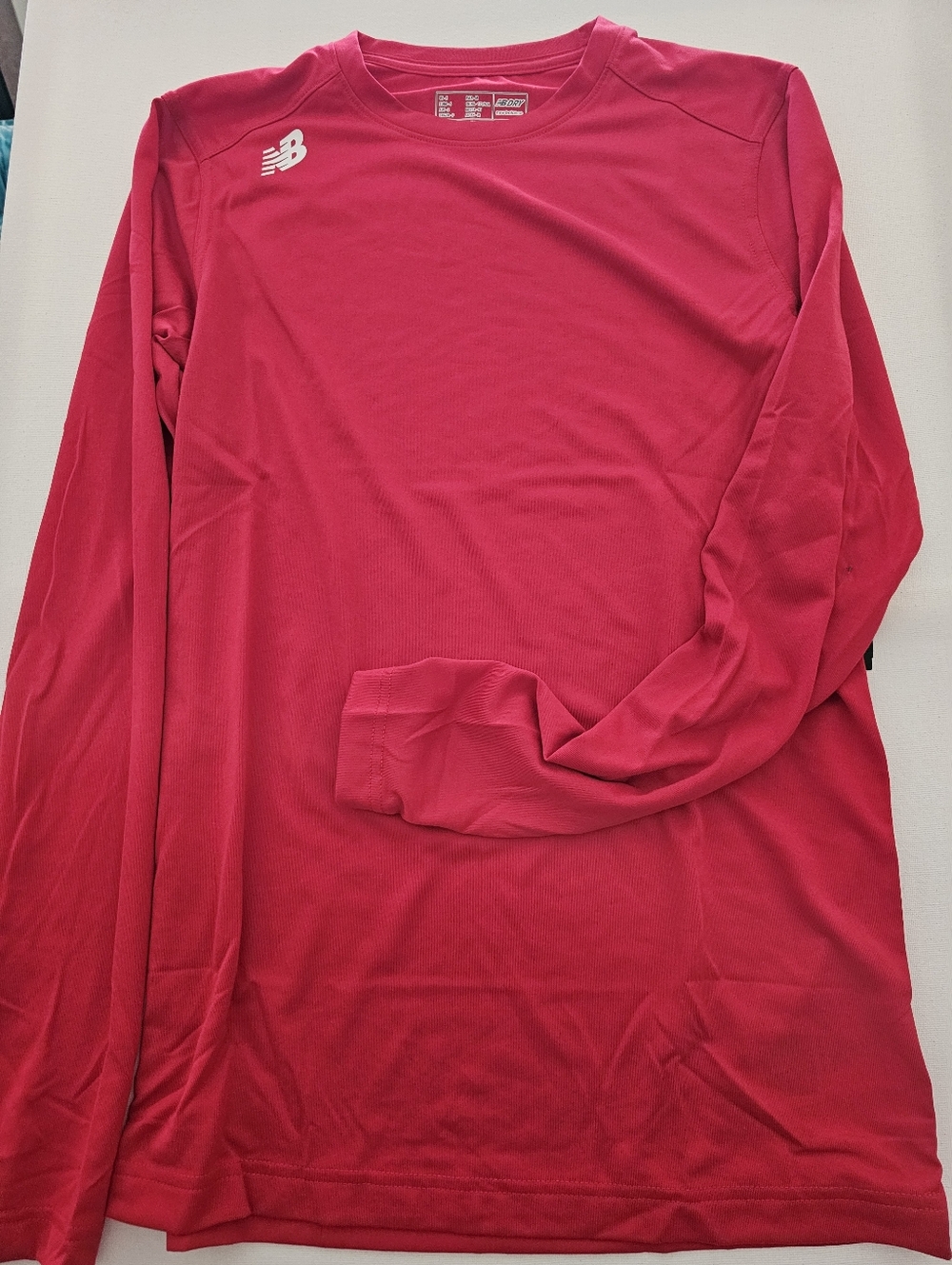 New Balance Long Sleeve Performance Top Small Red